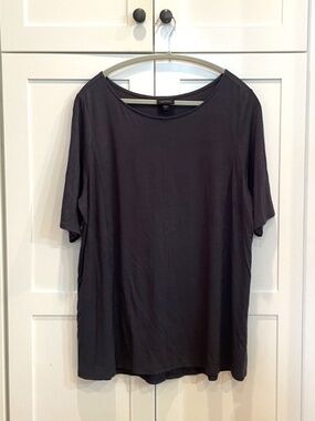 J.Jill Wearever Collection Dark Gray short sleeves Tunic Size Large Tall